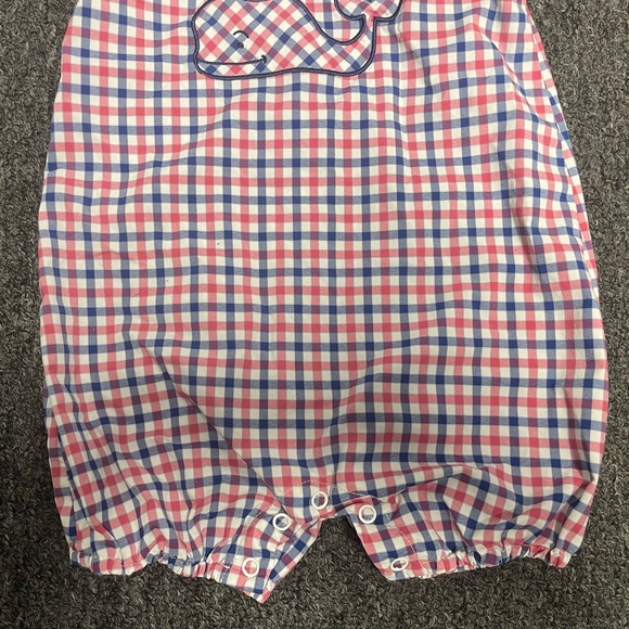 Vineyard Vines Baby Performance Red & Blue Gingham Jon Jon Size 6-12 Months - Picture 2 of 8